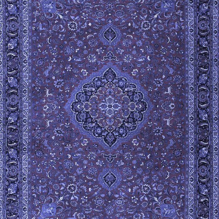 Machine Washable Persian Blue Traditional Rug, wshtr4044blu