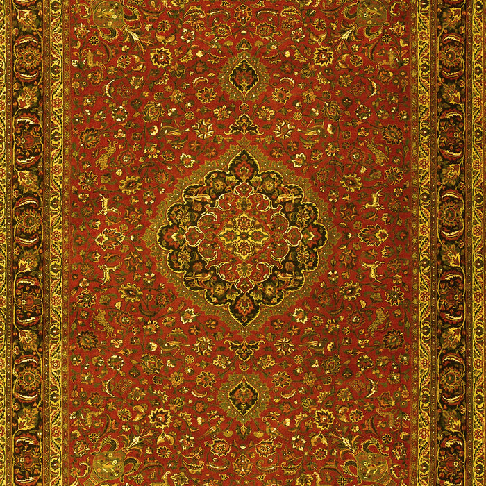 Machine Washable Persian Yellow Traditional Rug, wshtr4044yw
