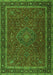 Serging Thickness of Machine Washable Persian Green Traditional Area Rugs, wshtr4044grn