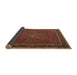 Sideview of Persian Brown Traditional Rug, tr4044brn