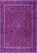 Machine Washable Persian Purple Traditional Area Rugs, wshtr4044pur