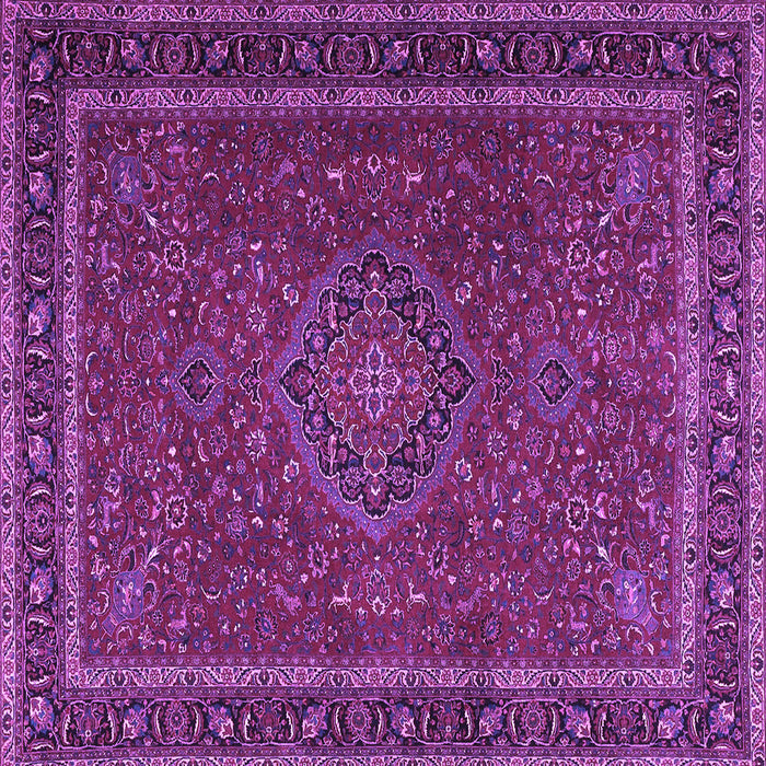 Square Machine Washable Persian Purple Traditional Area Rugs, wshtr4044pur
