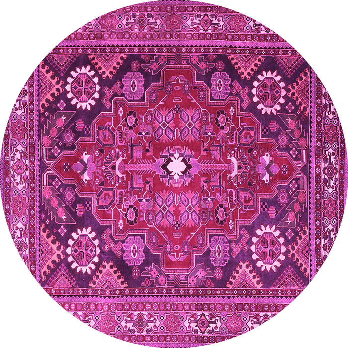 Round Persian Pink Traditional Rug, tr4045pnk