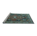 Sideview of Machine Washable Persian Light Blue Traditional Rug, wshtr4045lblu