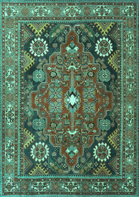 Persian Turquoise Traditional Rug, tr4045turq
