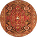 Square Persian Orange Traditional Rug, tr4045org