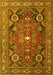 Machine Washable Persian Yellow Traditional Rug, wshtr4045yw