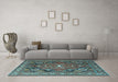 Machine Washable Persian Light Blue Traditional Rug in a Living Room, wshtr4045lblu