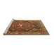 Sideview of Machine Washable Persian Brown Traditional Rug, wshtr4045brn