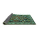 Sideview of Persian Turquoise Traditional Rug, tr4045turq