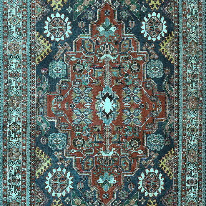 Machine Washable Persian Light Blue Traditional Rug, wshtr4045lblu