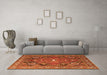 Machine Washable Persian Orange Traditional Area Rugs in a Living Room, wshtr4045org