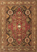 Machine Washable Persian Brown Traditional Rug, wshtr4045brn