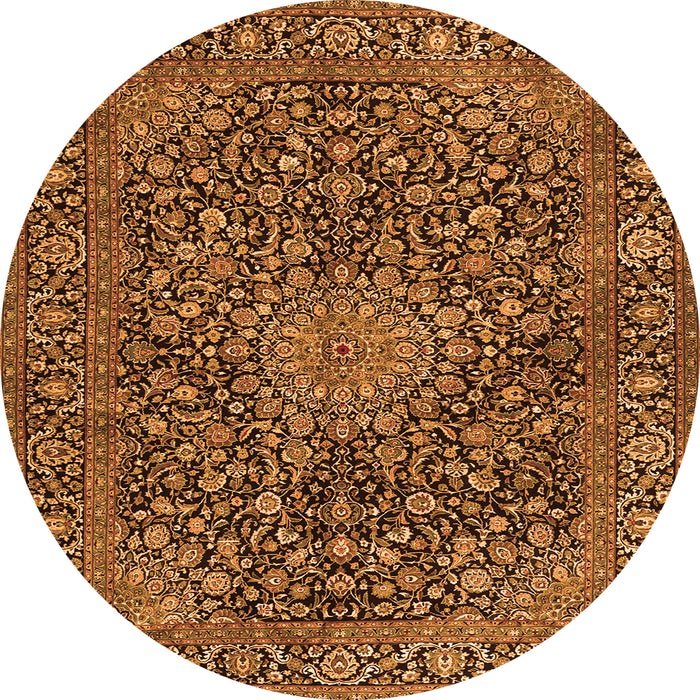 Square Persian Orange Traditional Rug, tr4046org