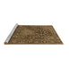 Sideview of Machine Washable Persian Brown Traditional Rug, wshtr4046brn