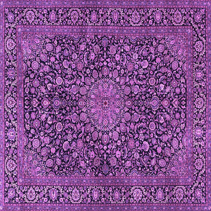 Square Machine Washable Persian Purple Traditional Area Rugs, wshtr4046pur