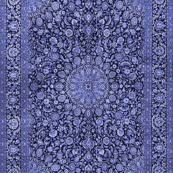 Machine Washable Persian Blue Traditional Rug, wshtr4046blu