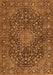 Serging Thickness of Machine Washable Persian Orange Traditional Area Rugs, wshtr4046org