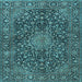 Square Persian Light Blue Traditional Rug, tr4046lblu