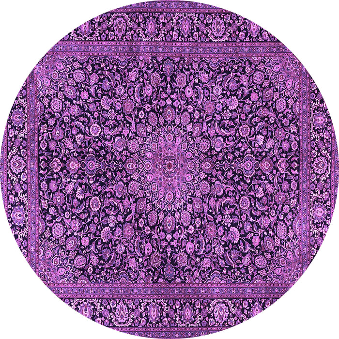 Round Persian Purple Traditional Rug, tr4046pur