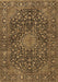 Machine Washable Persian Brown Traditional Rug, wshtr4046brn