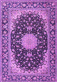 Medallion Purple Traditional Rug, tr4047pur