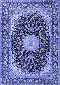 Medallion Blue Traditional Rug, tr4047blu