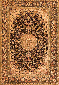 Medallion Orange Traditional Rug, tr4047org