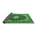 Sideview of Medallion Emerald Green Traditional Rug, tr4047emgrn