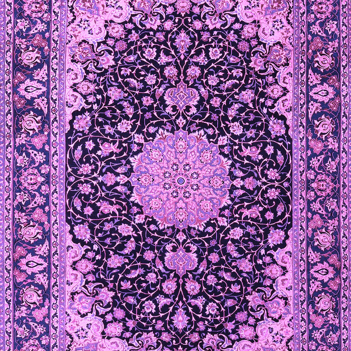 Machine Washable Medallion Purple Traditional Area Rugs, wshtr4047pur
