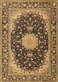 Medallion Brown Traditional Rug, tr4047brn