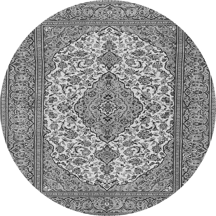 Machine Washable Persian Gray Traditional Rug, wshtr4048gry