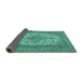 Sideview of Persian Turquoise Traditional Rug, tr4048turq