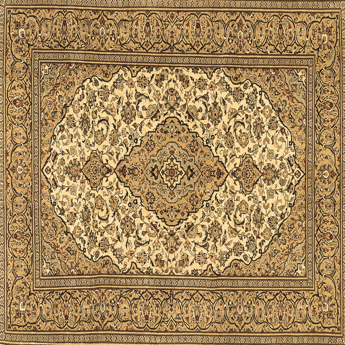 Square Machine Washable Persian Brown Traditional Rug, wshtr4048brn