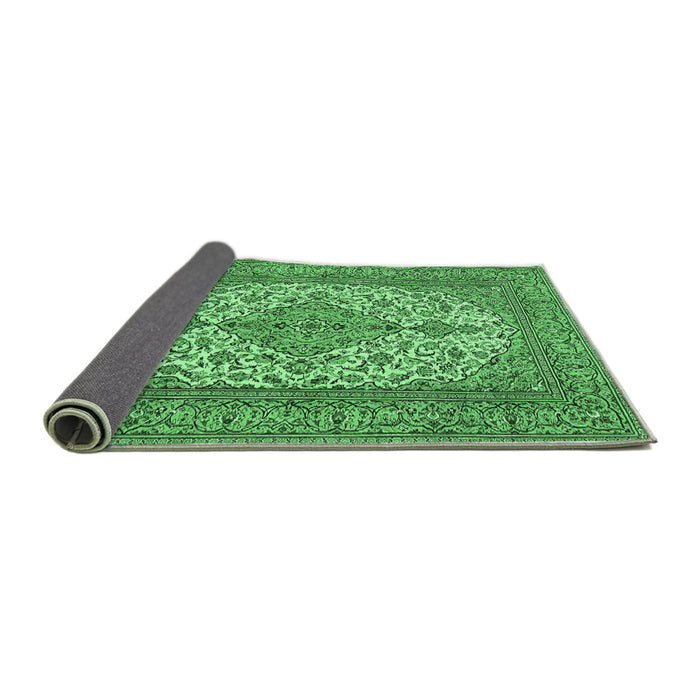 Sideview of Persian Emerald Green Traditional Rug, tr4048emgrn