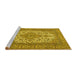 Sideview of Machine Washable Persian Yellow Traditional Rug, wshtr4048yw