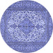 Round Persian Blue Traditional Rug, tr4048blu