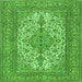 Serging Thickness of Persian Green Traditional Rug, tr4048grn