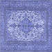 Square Persian Blue Traditional Rug, tr4048blu