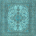 Square Persian Light Blue Traditional Rug, tr4048lblu
