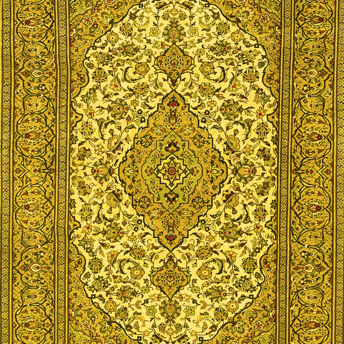 Machine Washable Persian Yellow Traditional Rug, wshtr4048yw