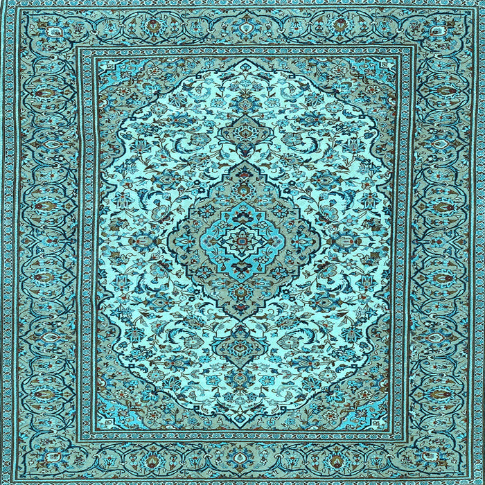 Square Machine Washable Persian Light Blue Traditional Rug, wshtr4048lblu