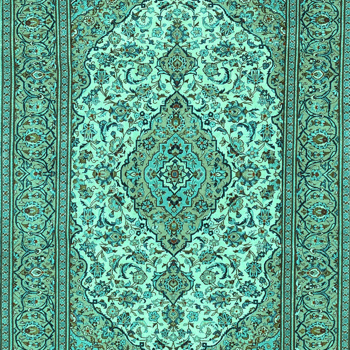 Machine Washable Persian Turquoise Traditional Area Rugs, wshtr4048turq