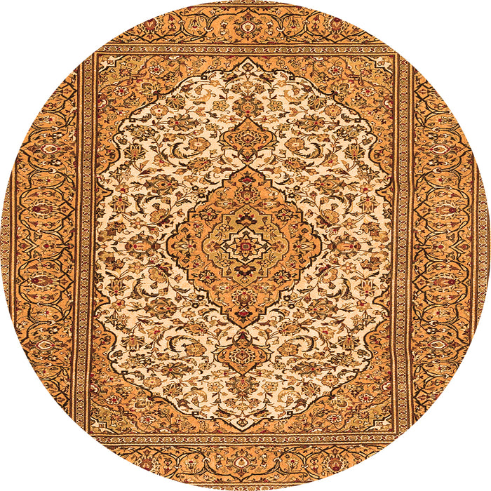 Square Persian Orange Traditional Rug, tr4048org