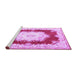 Sideview of Machine Washable Medallion Purple French Area Rugs, wshtr4049pur