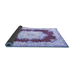 Sideview of Medallion Blue French Rug, tr4049blu
