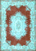 Medallion Light Blue French Rug, tr4049lblu