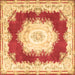 Square Medallion Brown French Rug, tr4049brn