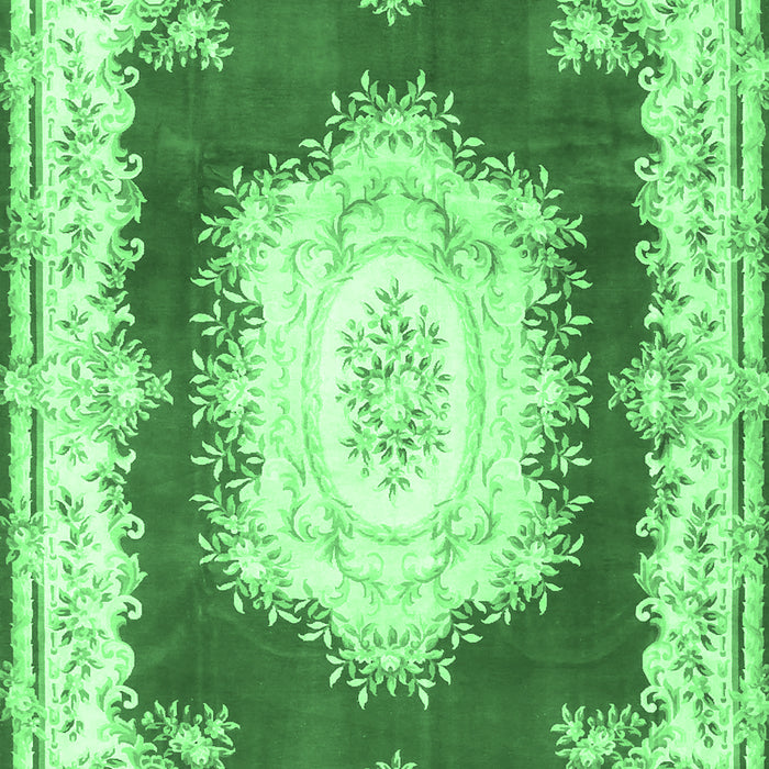 Medallion Emerald Green French Rug, tr4049emgrn