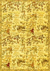 Animal Yellow Traditional Rug, tr404yw